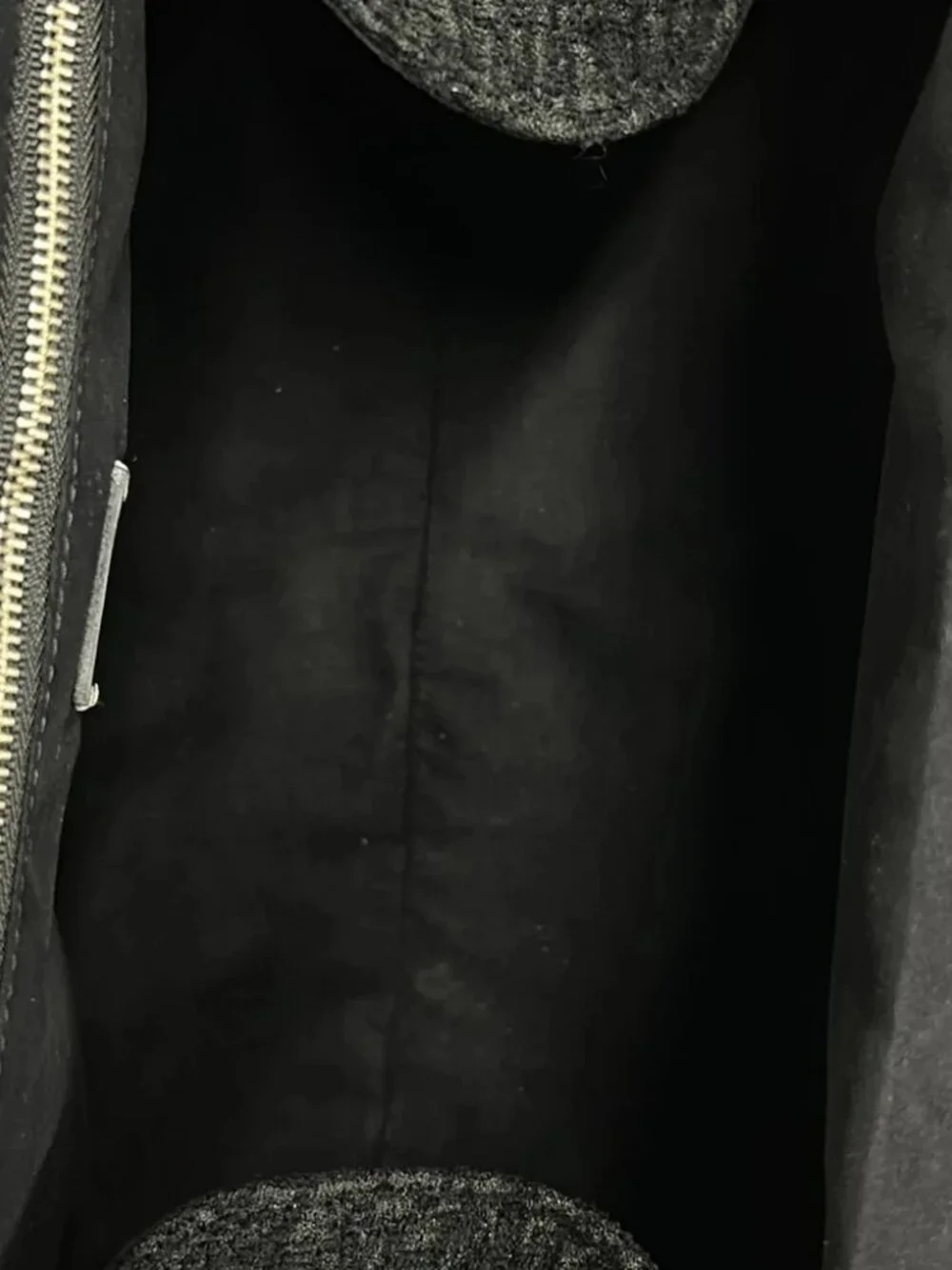 A VACATION Black Dark Gray Chemical Fiber Clutch Bag